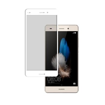 Becool® - Vidrio Templado 3d Cobertura Total Blanco Para Huawei P8 Lite