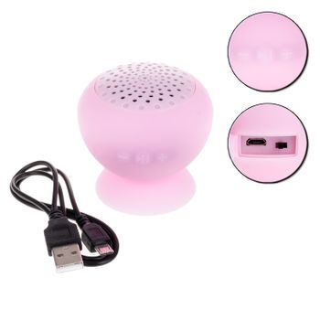 Altavoz Damcon  Ventosa Para La Ducha En Forma De Seta 5x5x6 Cm. Color: Rosa