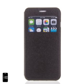 Funda Libro Dam  Con Ventana Cierre Magnetico Ip6/6s Plus 8x1x16 Cm. Color: Negro