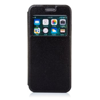 Funda Libro Dam  Con Ventana Cierre Magnético Iphone 7/ Iphone 8 7x1x14 Cm. Color: Negro