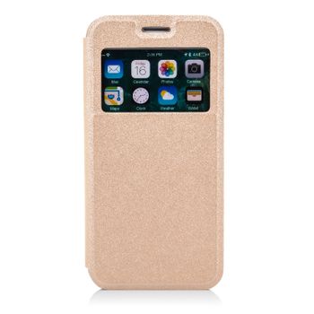 Funda Libro Dam  Con Ventana Cierre Magnético Iphone 7/ Iphone 8 7x1x14 Cm. Color: Oro