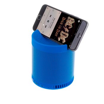 Altavoz Dam  Hfq3 Bluetooth Con Stand Para Móvil O Tablet. 9x9x10 Cm. Color: Azul