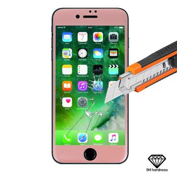 Tempered Glass Dam  Con Bordes A Color Ip7 Plus / 8 Plus 715 Cm. Color: Oro Rosa