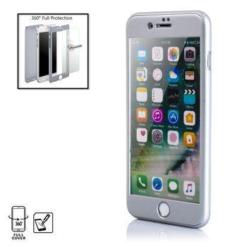 Carcasa Dam Full Cover+cristal Para Iphone 7 Silver 622 Cm. Color: Plata