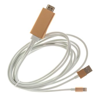 Cable Hdmi Dam Para Iphone/ipad Lightning 8 Pins 7x1x2 Cm. Color: Oro