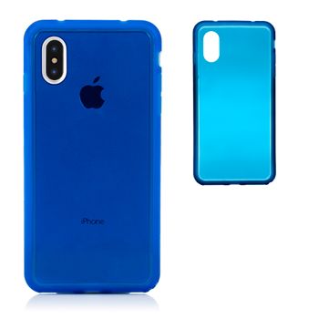 Carcasa Dam Tpu Transparente Con Color Iphone X 7x1x14 Cm. Color: Azul