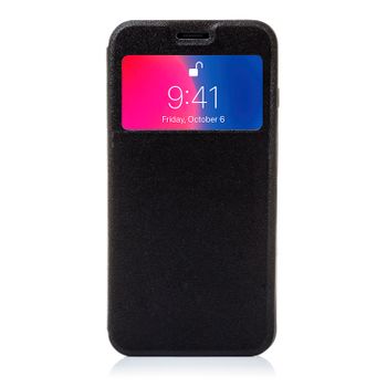 Funda Dam  Libro Con Ventana Cierre Magnético Iphone X 7x2x14 Cm. Color: Negro