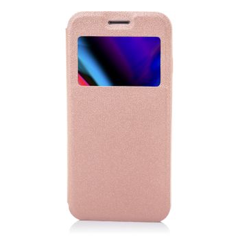 Funda Dam  Libro Con Ventana Cierre Magnético Iphone 7/ Iphone 8 7x1x14 Cm. Color: Oro Rosa