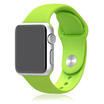 Correa De Silicona Dam Compatible Con Apple Watch De: 42/44/45/49mm Talla S/m 21x2x0,2 Cm. Color: Verde