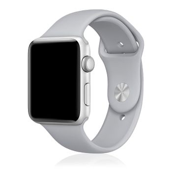 Correa De Silicona Dam Compatible Con Apple Watch De: 42/44/45/49mm Talla S/m 21x2 Cm. Color: Gris