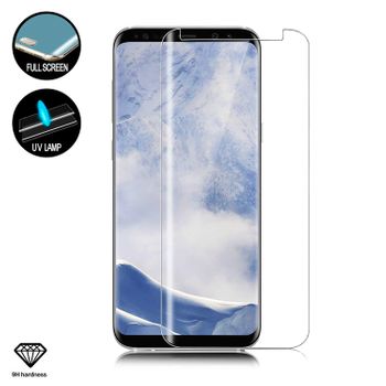 Protector De Cristal Templado Dam  Premium De Pantalla Completa Curva 4d Con Accesorios De Instalación Para Samsung S9 Plus 716 Cm. Color: Transparente