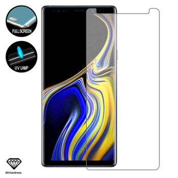 Protector De Cristal Templado Dam  Premium De Pantalla Completa Curva 4d Con Accesorios De Instalación Para Samsung Note 9 7x1x16 Cm. Color: Transparente