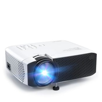 Video Proyector Dam Hd1080p, 3500 Lúmenes Con Altavoces Duales, Conexión Hdmi/usb/vga/av/micro Sd 19x16x7 Cm. Color: Blanco