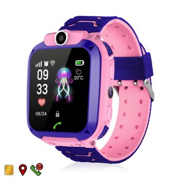 Smartwatch Dam Localizador Lbs Especial Para Niños, Con Función De Rastreo, Llamadas Sos Y Recepción De Llamada. 4x1x5 Cm. Color: Rosa