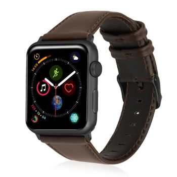 Correa Dam De Piel Compatible Apple Watch 38/40/41mm 12x2 Cm. Color: Marrón Chocolate