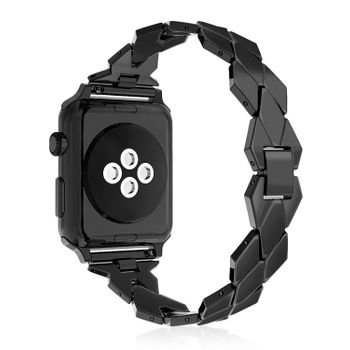 Correa Dam De Metal Compatible Apple Watch 42/44/45/49mm 17x1x0,3 Cm. Color: Negro