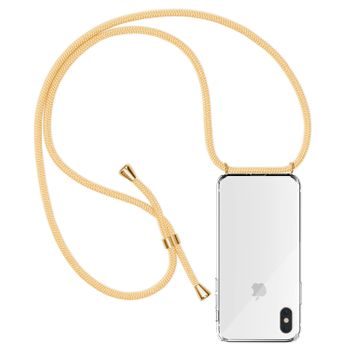 Carcasa Transparente Dam  Iphone Xs Max Con Colgante De Nylon. Accesorio De Moda, Ajuste Perfecto Y Máxima Protección 167 Cm. Color: Transparente