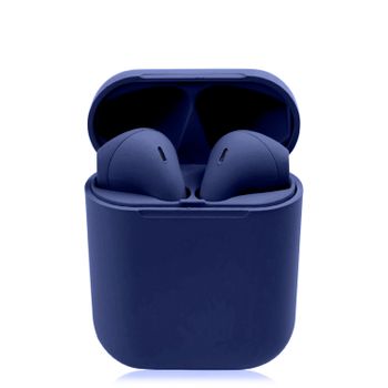 Auriculares Dam D120 Tws Bluetooth 5.0 Táctiles Con Base De Carga Y Sincronización Automática Con Ventana Emergente 4x2x5 Cm. Color: Azul Marino Oscuro