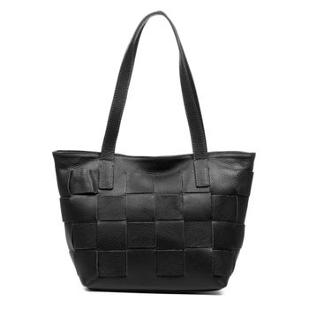 Bolso Shopper Firenze Artegiani Agnone Mujer. Piel Auténtica Acabado Dollaro. Fabricado En Italia 38x14x24 Cm. Color: Negro