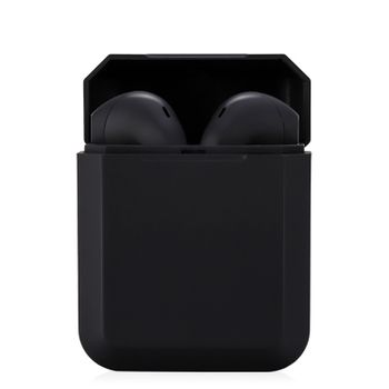 Auriculares Damtws  I2 Bluetooth 5.0 Táctil Con Base De Carga Diseño Ergonómico Exclusivo Poligonal.cancelación Ruido Ambiental. 4,3x2,2x5,3 Cm. Color: Negro