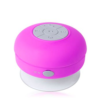 Altavoz Damrar Iax Bluetooth Con Ventosa, Resistente A Salpicaduras De Agua, Especial Ducha 8,5x5,5x5,5 Cm. Color: Fucsia