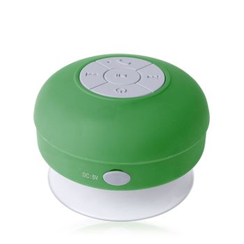 Altavoz Dam  Rariax Bluetooth Con Ventosa, Resistente A Salpicaduras De Agua, Especial Ducha 8,5x5,5x5,5 Cm. Color: Verde