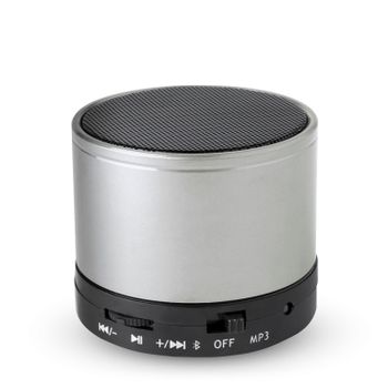 Altavoz Compacto Dam Martins Bluetooth 3.0 De 3w, Con Manos Libres Y Radio Fm. 5,9x5,9x5 Cm. Color: Plata