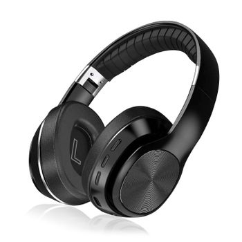 Cascos Dam Vj320 Hifi Bluetooth 5.0, Con Manos Libres, Radio Fm Y Lector Micro Sd. 18x7,5x19 Cm. Color: Negro