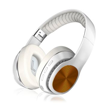 Cascos Dam  Vj320 Hifi Bluetooth 5.0, Con Manos Libres, Radio Fm Y Lector Micro Sd. 18x7,5x19 Cm. Color: Blanco