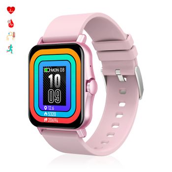 Smartwatch Dam Zw23 Con Termómetro Corporal, Tensión Y O2 En Sangre. Incluye 15 Modos Deportivos. 3,6x0,9x5 Cm. Color: Rosa