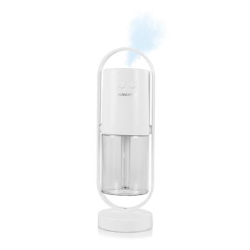 Humidificador Dam Multifunción De 200 Ml Con Luces Led Multicolor. Función Esterilización, Compatible Con Hidroalcohol. 6,6x6,6x21,3 Cm. Color: Blanco