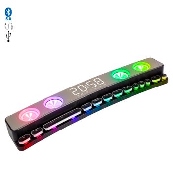 Barra De Sonido Damsh3 9 Bluetooth 5.0 Con Teclas Mecánicas, Pantalla Y Luz Rgb. Batería De 3600mah. Gaming, Home Cinema. 49,5x5,8x8,8 Cm. Color: Negro