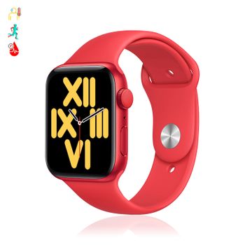 Smartwatch Dam  X8 Max Con Marcador Y Llamadas Bluetooth, Termómetro Corporal, Monitor Cardiaco Y De Tensión. 4x1,1x4,4 Cm. Color: Rojo