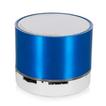 Altavoz Damcom Pacto Viancos Bluetooth 3.0 De 3w, Con Luz Led, Manos Libres Y Radio Fm. 6,2x6,2x5 Cm. Color: Azul