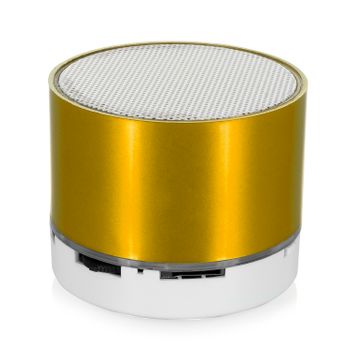 Altavoz Dam Compacto Viancos Bluetooth 3.0 De 3w, Con Luz Led, Manos Libres Y Radio Fm. 6,2x6,2x5 Cm. Color: Oro