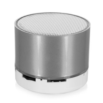 Altavoz Damcom Pacto Viancos Bluetooth 3.0 De 3w, Con Luz Led, Manos Libres Y Radio Fm. 6,2x6,2x5 Cm. Color: Plata