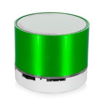 Altavoz Dam Compacto Viancos Bluetooth 3.0 De 3w, Con Luz Led, Manos Libres Y Radio Fm. 6,2x6,2x5 Cm. Color: Verde