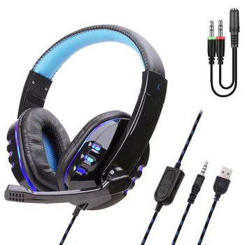Headset Sy733mv , Auriculares Gaming Con Micro, Conexión Minijack, Compatible