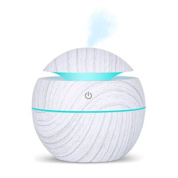 Humidificador Dam De 130ml Con Luces Led Rgb. 10x10x10 Cm. Color: Blanco