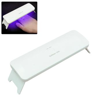 Lámpara De Secado De Uñas Dam Uv Ultravioleta. Para Esmaltes Especiales Tipo Semipermantente, Acrílico, Etc. 17,5x1,5x6 Cm. Color: Blanco