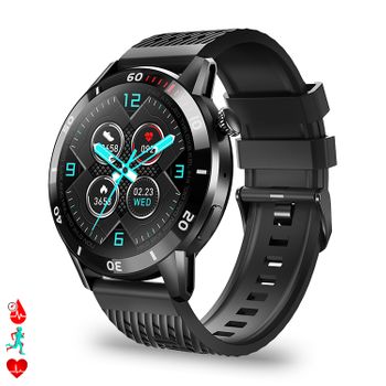 Smartwatch Dam V93 Con Notificaciones En Pantalla. Monitor Cardiaco Automático, De Tensión Y Oxígeno En Sangre. 25,8x4,7x1,3 Cm. Color: Negro