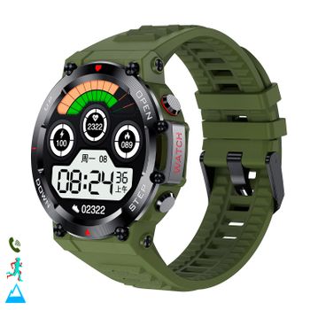 Smartwatch Dam Ak45 Con Monitor De Tensión Y Cardiaco, Información Meteorológica Y Modos Deportivos. Batería De 400mah. 4,6x1,3x4,6 Cm. Color: Verde