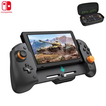 Mando Grip Tns-19252c Compatible Con Nintendo Switch, Vibración, Incluye Funda Semirígida