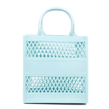 Libelulla Villalba Bolso Shopper Cesta Silicona Rígido 19x10x20 Cm. Color: Azul Claro