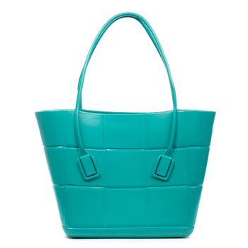 Libelulla Villandro Bolso Shopper Cesta, De Pvc Soft Monopieza Grabado Con Grandes Asas 39x14x26 Cm. Color: Verde Aguamarina