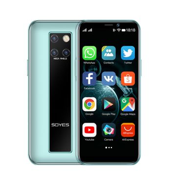 Mini Smartphone Dam  S10-h 4g, Android 9.0, 3gb Ram + 32gb. Pantalla 3,46''.doble Tarjeta Sim 4,5x1x10,2 Cm. Color: Verde