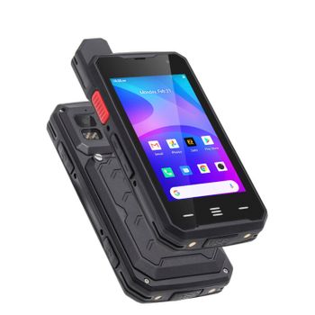 Smartphone Rugerizado Dam F101 4g, Android 10, 2gb Ram + 16gb. Pantalla 4''. 13mpx + 5mpx. Gps. Función Poc Walkie. Antena Amplificadora. Altavoz Clase K. 7x2,3x13,5 Cm. Color: Negro