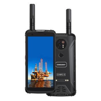 Smartphone Rugerizado Dam  F5 4g, Android 12 , 4gb Ram + 64gb. Pantalla 5,5''. 48mpx + 8mpx + 13mpx Visión Nocturna. Ip68 3 Proof Level (anti-caida,polvo,agua) Dmr Walkie Talkie. 7,6x1,9x15,9 Cm. Color: Negro