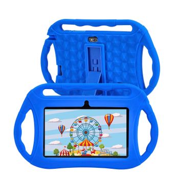 Tablet Infantil Dam Q8 Wifi. So Android 10 Con Iwawa. Pantalla 7" 1024x600px. Allwinner A100,arm Cortex™-a53 Quad-core,1.6ghz 2gb Ram + 32gb. Doble Cámara, Carcasa De Silicona. 27x2x16 Cm. Color: Azul