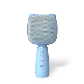 Micrófono Karaoke Dam Kg003 Bluetooth 5.0. Efecto Reverb. Conectividad Multidispositivo, Efectos De Voz, Cancelación De Voz, Varias Entradas. 9,7x7,2x21 Cm. Color: Azul